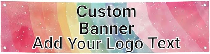 Custom Banners Personalized Banner Signs Add Your Own Design for Party Birthday Graduation Wedding Event Decoration 12×47 Inches