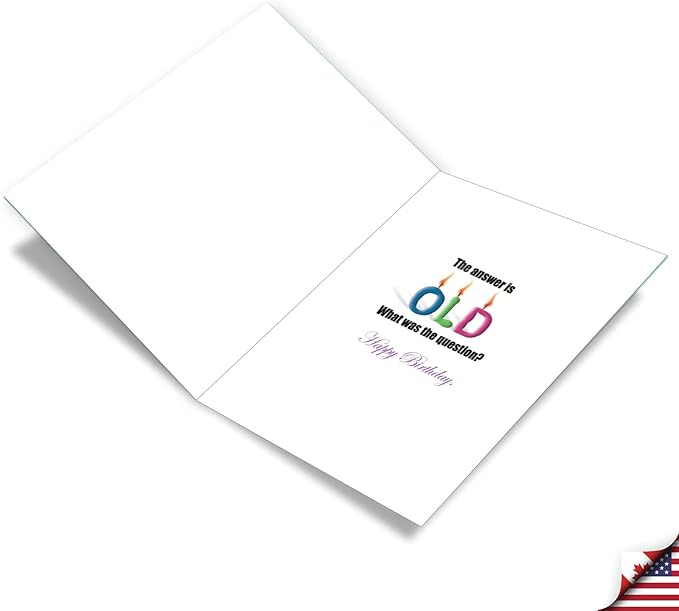 NobleWorks Jumbo Funny Birthday Greeting Card 8.5 x 11 Inch with Envelope for Men and Women (Not actual Candles) (1 Pack) Don't Ask Bday Candles J9956