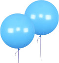 AZOWA 24 Inch Blue Balloon 10 Large Latex Balloons for Party Wedding Birthday Baby Shower Decoration (Blue, 10 Pcs)