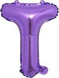 16 inch Purple Alphabet Letter and Number Balloons Set Package, Aluminum Hanging Foil Film Banner Mylar Balloon for Birthday Party Decoration Custom Word (A-Z, 0-9) (16 Inch Purple T)