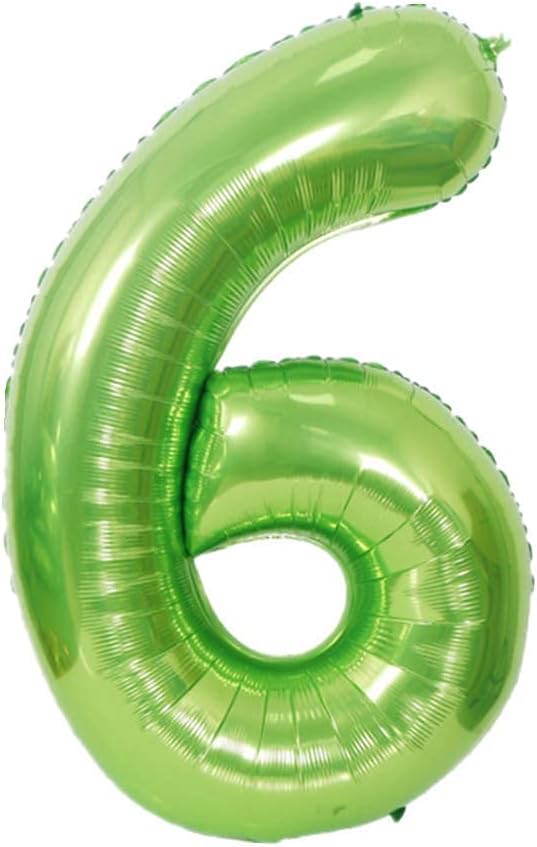 40 Inch Large Foil Helium Number Balloon Birthday Wedding Party 0-9 (Green, 6)