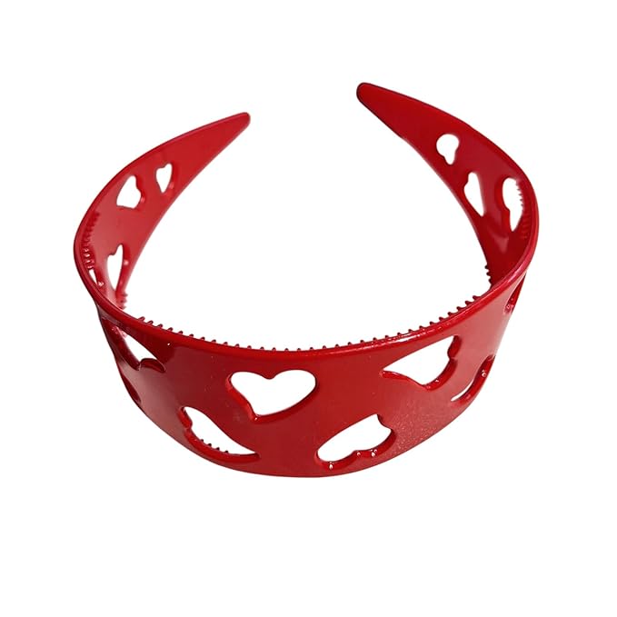 Valentines Headband New u Shape Fashion Tooth Hair Comb Headbands Hollow Heart Headband Vintage High Cranium Hairband with Teeth Head Bands for Women Holiday Party Head Wear Accessories Gift 1pcs