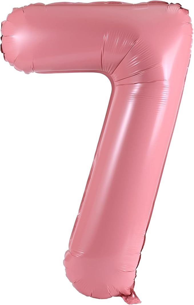40 Inch Large Foil Helium Number Balloon Birthday Wedding Party 0-9 (Baby Pink, 7)