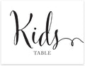 Andaz Press Wedding Party Signs, Formal Black and White Print, 8.5x11-inch, Kids Table Sign, 1-Pack, For Company Holiday Parties, Easter