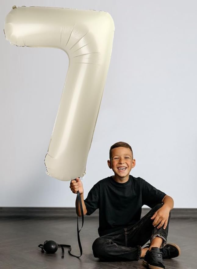 40 Inch Cream White Numbers 9 Balloon, Balloons Decorations for 9 19 90 Birthday Party, Engagement, Wedding, Graduations, Photo Shoot Supplies