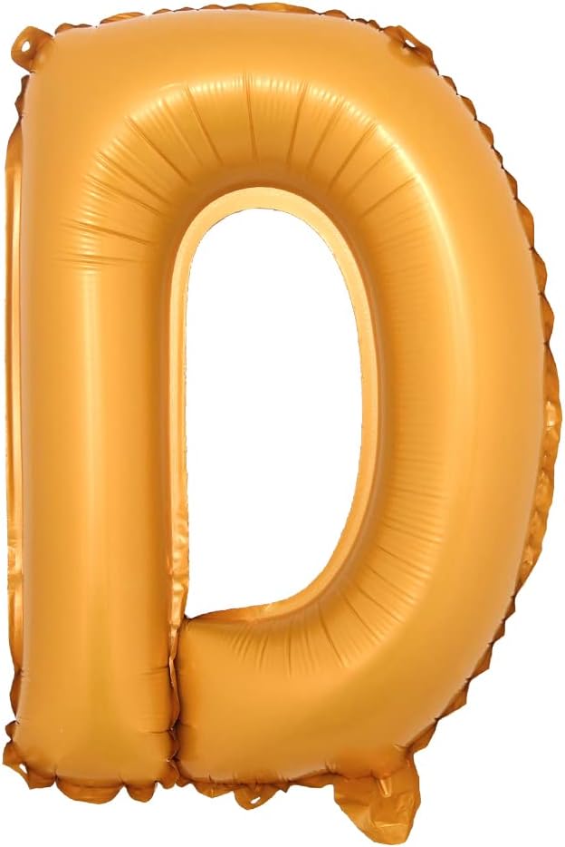 16" inch Single Orange Alphabet Letter Number Balloons Aluminum Hanging Foil Film Balloon Wedding Birthday Party Decoration Banner Air Mylar Balloons (16 Inch Orange D)