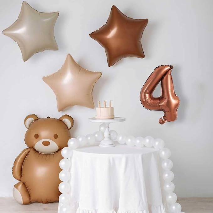 TONIFUL Balloons 16 Inch Chocalate 0-9 Number Mylar Foil Balloons 10 Pcs Custom digitalal Balloons for 2026 New Year Eve Birthday Party Engagement Graduations Anniversary Baby Shower