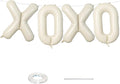 40 Inch Beige XOXO Balloons, Large Cream Mylar Foil Balloon Letter for Valentine's Day, Ivory White Sand XOXO Alphabet Banner Sign for Wedding, Engagement, Marriage, Bridal Shower, Party Decorations