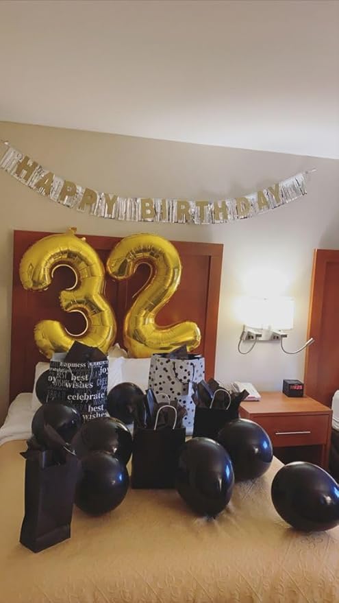 Gold Number 3 Balloon 40 Inch, 3 Balloon Number, 3rd Birthday Decorations, Gold Party Supplies for Boys Girls