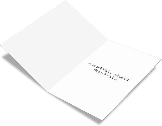 NobleWorks - 1 Happy Birthday Card with Funny Animals - Wildlife and Pet Humor, Fun Birthday Celebration Notecard - How I Roll C3956BDG