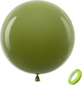 Bezente Sage Green Giant Balloons 36 Inch - 8 Pack Jumbo Green Balloons Large Round Olive Green Latex Balloons for Birthday Bridal Shower Wedding Graduation Anniversary Safari Jungle Party Decorations