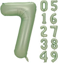 Number 7 Balloon, Large number balloons 40 inch, 7th Birthday Party Decorations 7 Year Old Birthday Sign Decor, Sage Green