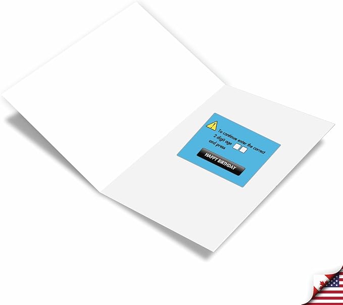NobleWorks - Pack of 3 Hilarious Birthday Greeting Cards with Envelopes (1 Designs, 3 Each) - Incorrect Password C9912BDG-C3x1