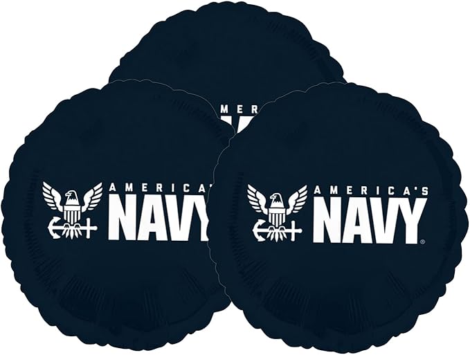 Set of 3 United States Navy 18" Foil Party Balloons