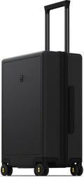 LEVEL8 Hard Shell Carry on Luggage Airline Approved, Carry-on Suitcases with Wheels, Lightweight Luminous Textured Hardside Travel Bag with Tsa Lock, 20 Inch, Black