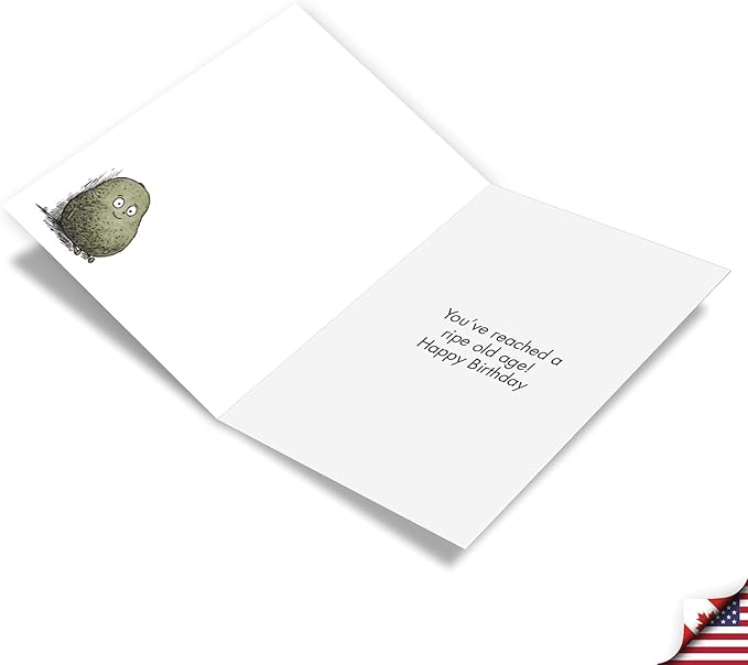 NobleWorks Humorous Funny Birthday Greeting Card for Men, Women with 5 x 7 Inch Envelope (1 Card) Bday Ripe Avocados C10094BDG