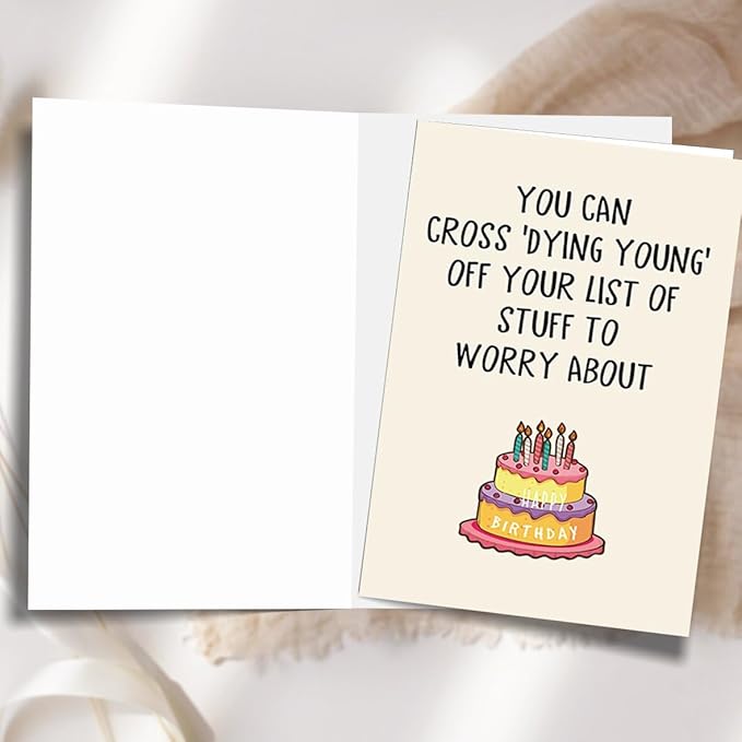 Funny birthday card|Witty Greeting for Men, Women, Parents, Siblings, and Friends |Happy Bday Card for husband wife and anyone