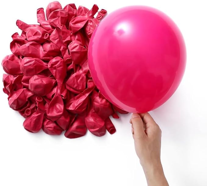 Pink Mouse Balloon Garland Arch, 136Pcs Pink Rose Polka Dots Balloon for Mouse Theme Birthday Girl Baby Shower Decoration