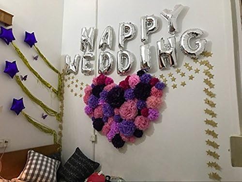 Glanzzeit 16 Inch Silver Foil Balloons Letters A to Z Numbers 0 to 9 for Prom Wedding Birthday Party Decor (Letter W)