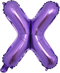 16 inch Purple Alphabet Letter and Number Balloons Set Package, Aluminum Hanging Foil Film Banner Mylar Balloon for Birthday Party Decoration Custom Word (A-Z, 0-9) (16 Inch Purple X)
