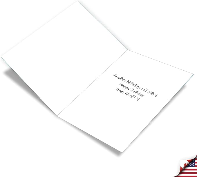 NobleWorks Extra Large Humorous Birthday Greeting Card From Us 8.5 x 11 Inch with Envelope (1 Pack) Large Jumbo Bday How I Roll J3956BDG-US