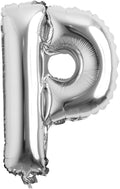 16" inch Single Silver Alphabet Letter number Balloons Aluminum Hanging Foil Film Balloon Wedding Birthday party decoration banner Air Mylar Balloons (16 inch Silver P)
