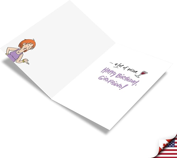 NobleWorks - 1 Funny Women's Birthday Card with Envelope - Cartoon Humor, Stationery Bday Celebration Card for Wife, Women - A Lot Together C3339BDG