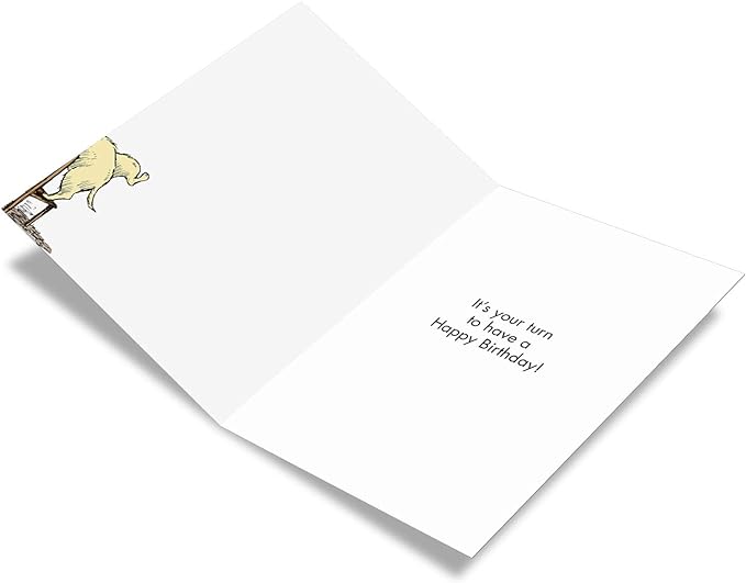 NobleWorks - 1 Humor Birthday Dog Card with Envelope - Funny Puppies Cartoons for Birthday Greetings, Celebration Notecard - Dogopoly C3986BDG