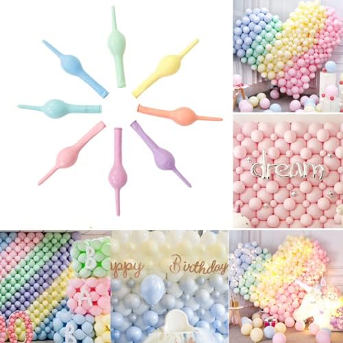IN-JOOYAA 6 Inch Macaron Pink Latex Link Balloon 100 Pcs Quick Linkable Balloon for Party Decoration
