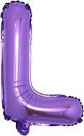 16 inch Purple Alphabet Letter and Number Balloons Set Package, Aluminum Hanging Foil Film Banner Mylar Balloon for Birthday Party Decoration Custom Word (A-Z, 0-9) (16 Inch Purple L)
