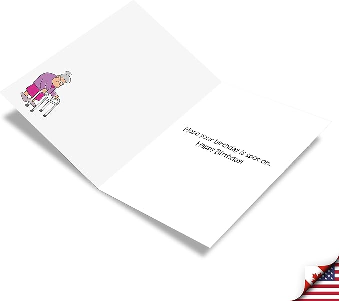 NobleWorks - 1 Hilarious Greeting Card for Birthday - Funny Birthday Cartoon, Comic Notecard - Hold It In C2450BDG