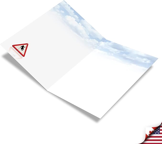 NobleWorks 50th Blank Birthday Greeting Card with 5 x 7 Inch Envelope (1 Card) Bday 50 Year Old Crossing 9966K