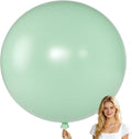 KALOR Sage Green Giant Balloons 36 Inch Large Latex Balloons, 4 Pack Jumbo Round Helium Balloon for Birthday Bridal Shower Wedding Baby Shower Party Decorations