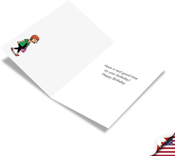 NobleWorks - Funny Birthday Greeting Card with 5 x 7 Inch Envelope (1 Card) Bday Real Pockets C7855BDG