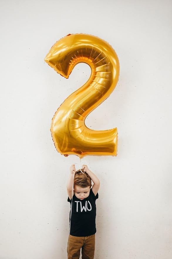 20 Gold Number Balloons, 40 Inch Balloons for Woman Man 20th Birthday Party Decoration, Foil Number Ballon for 20, 2026 Anniversary, Bridal Shower, Graduation, Valentine's Day, Mother's Day, Easter