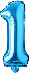 Blue 28 inch Letter Balloons Alphabet Number Balloons Foil Mylar Party Wedding Bachelorette Birthday Bridal Baby Shower Graduation Anniversary Celebration Decoration (Can not Float) (28 inch Blue 1)