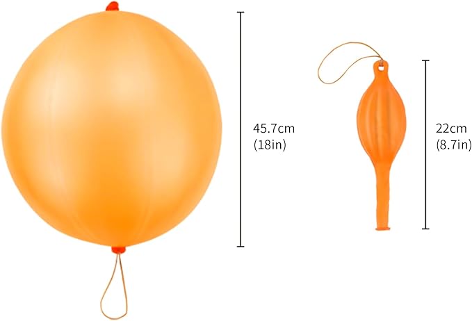 RUBFAC 80Pcs Punch Balloons, Party Favors for Kids, Thickened Heavy Duty Neon Punching Bounce Balloon for Easter Egg Fillers,Birthday Party Goodie Bag Stuffers Exciting Outdoor Play Supply