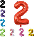 40 Inch Large Foil Helium Number Balloon Birthday Wedding Party 0-9 (Red, 2)