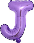 16 inch Purple Alphabet Letter and Number Balloons Set Package, Aluminum Hanging Foil Film Banner Mylar Balloon for Birthday Party Decoration Custom Word (A-Z, 0-9) (16 Inch Purple J)