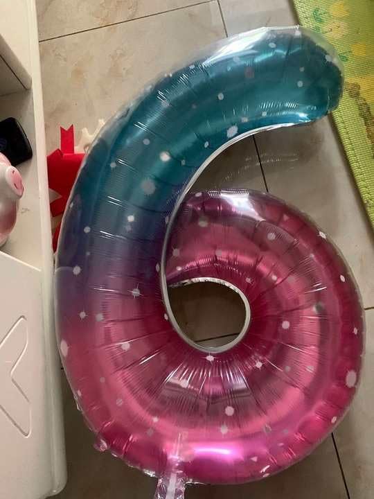 Starry Sky Number 7 Balloon 40 Inch, 7th Birthday Party Decorations for Children, Giant 7 Foil Balloon for Party Supplies