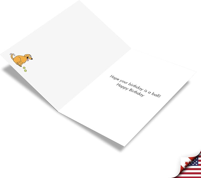 NobleWorks - 1 Funny Animal Card for Birthdays - Pet Cat and Dog Humor, Birthday Notecard with Envelope - Dog Wishes C3673BDG