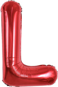 TONIFUL 40 Inch Large Bright Red Letter Balloons A-Z, Giant Jumbo Helium Foil Mylar Big Letter L Balloons for Birthday Party Anniversary Wedding Decorations