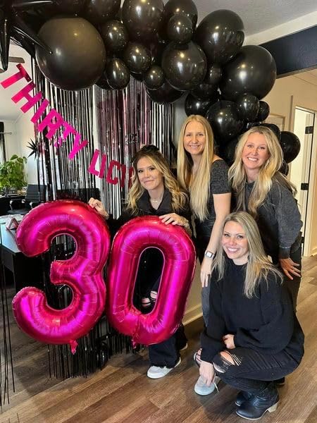 40 Balloon Number, Hot Pink Number 40th Birthday Balloons 40 Inch, 40 Years Old Hot Pink Birthday Decorations for Men Women, 40th Anniversary Decorations