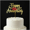 Kaoenla Happy Anniversary Cake Topper - Company Anniversary,Wedding Wedding Anniversary,Birthday Party Selected Decoration Supplies