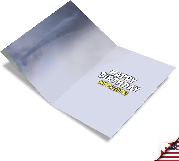 NobleWorks Jumbo Hilarious Birthday Greeting Card 8.5 x 11 Inch with Envelope (1 Pack) Big, Jumbo Bday Wicked Witch Of The World J1476