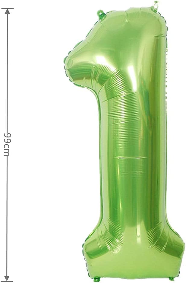 40 Inch Large Foil Helium Number Balloon Birthday Wedding Party 0-9 (Green, 1)