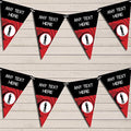 James Bond Red Black Personalized Birthday Party Bunting - Hanging Party Decoration - Birthday Party Banner Garland | Decorative Party Supplies
