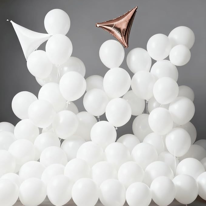 450 Pack White Balloons 12 Inch White Latex Balloon bulk - for Birthdays, Weddings, Baby Showers, Christmas, New Year & All Party Events