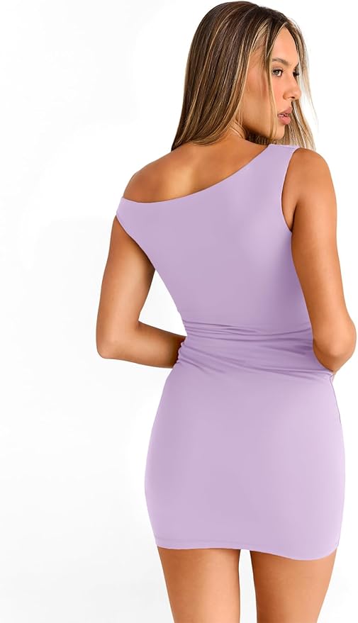 Trendy Queen Womens Mini Summer Dresses 2026 Going Out Off The Shoulder Bodycon Sexy Party Club Spring Fashion Outfits