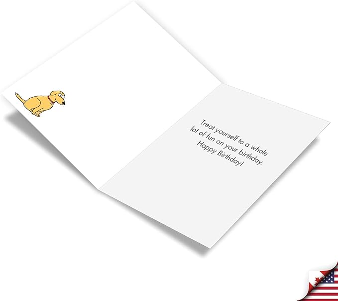 NobleWorks 1 Funny Dog Lovers Birthday Card - For Men, Women | Animal Puppy Jokes, Bday Notecard for Him, Her - Treat Crime C10263BDG